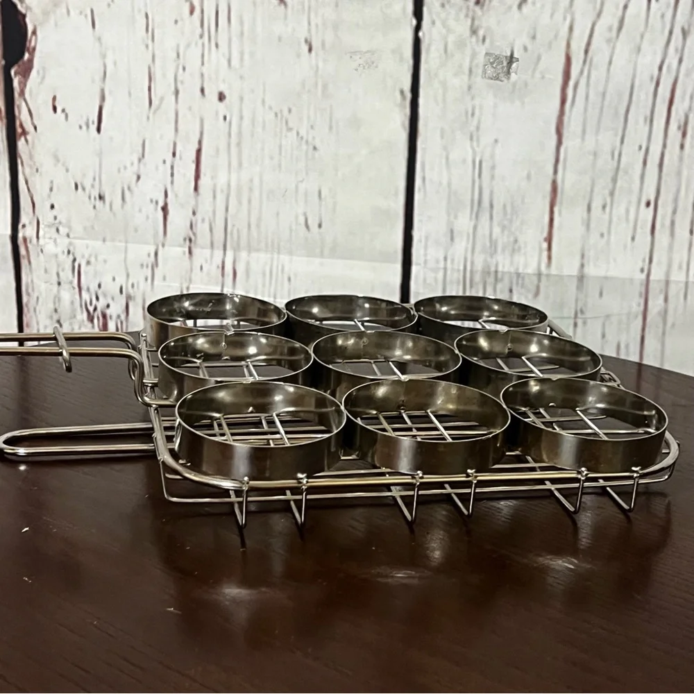 Sur La Table Stainless Steel BBQ Grill Baskets 9 burger sliders 4 corn on a cob